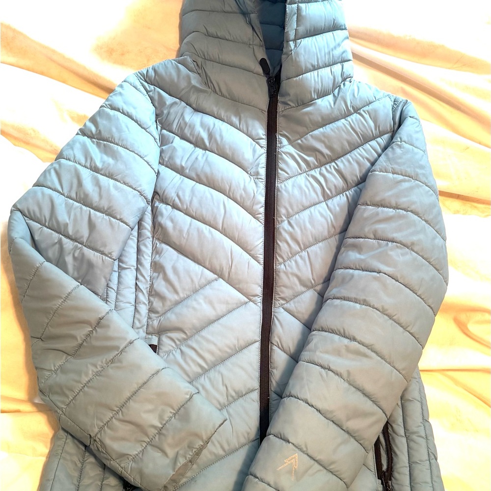 Women's Light Blue Quilted Jacket